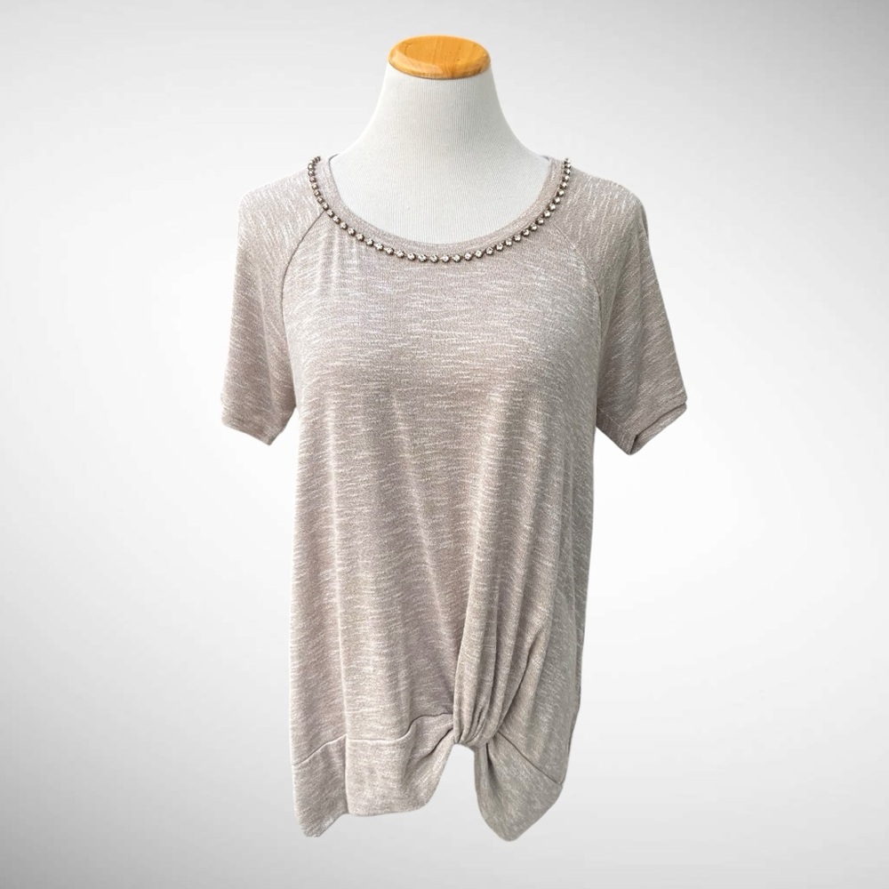 Juicy Couture Short-Sleeve T-Shirt with Embellished Collar